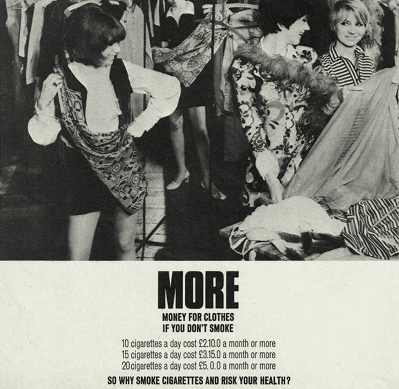 I don't smoke Sixties Mod 1966 Vintage Ad Anti-Smoking campaign T-Shirt